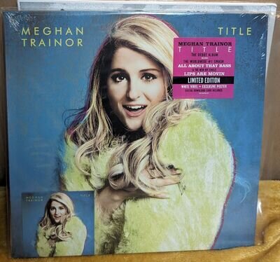 Meghan Trainor – Title WHITE VINYL 2015 **MINT** in shrink + download & hype