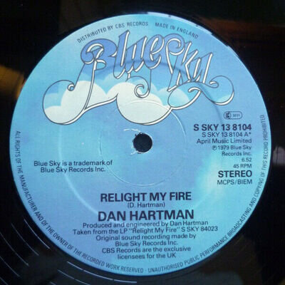 Dan Hartman - Relight My Fire (12", Single)