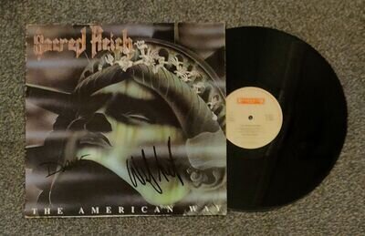 SACRED REICH -THE AMERICAN WAY. 1st Press, Part Signed. 1990. Lyrics. VG- VG-VG.