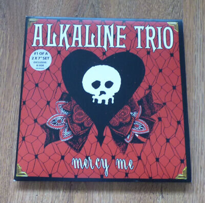 ALKALINE TRIO - MERCY ME / THIS COULD BE LOVE + X 2 WHITE / BLACK 7" - EX/EX