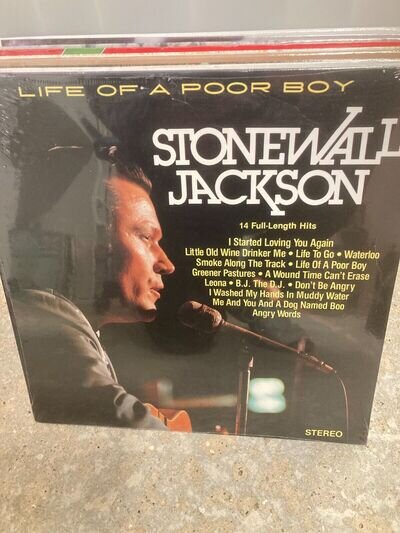 STONEWALL JACKSON LIFE OF A POOR BOY LP, P15811, NEW AND SEALED