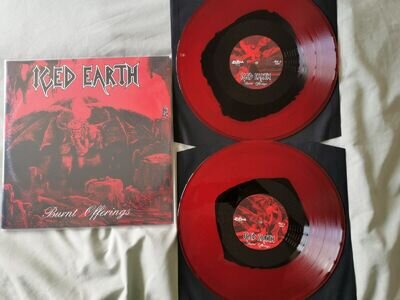 ICED EARTH BURNT OFFERINGS 12" BLACK IN TRANSPARENT RED VINYL RECORD NEW