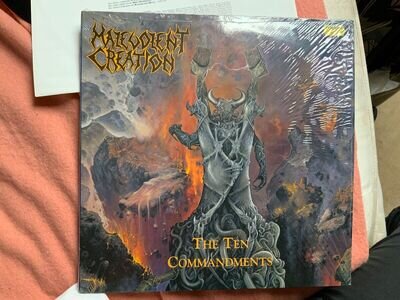 Malevolent Creation - Ten Commandments Vinyl LP + Inner 1st Press 1991 EX/EX+