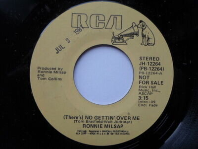 Ronnie Milsap No Gettin' Over Me 7" RCA JH12264 EX 1981 US pressing, demo, No Ge