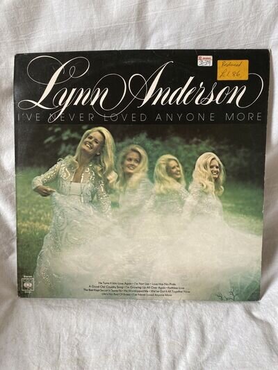 LYNN ANDERSON I've Never Loved Anyone More 1975 UK Vinyl LP VG/VG