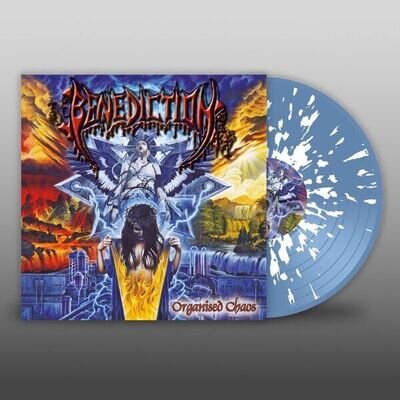 Benediction 'Organised Chaos' 2x12" Blue / White Splatter Vinyl - NEW