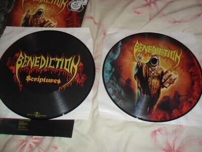 BENEDICTION -SCRIPTURES- AWESOME RARE LTD PRESS LP VINYL X 2 PICTURE NUCLEAR