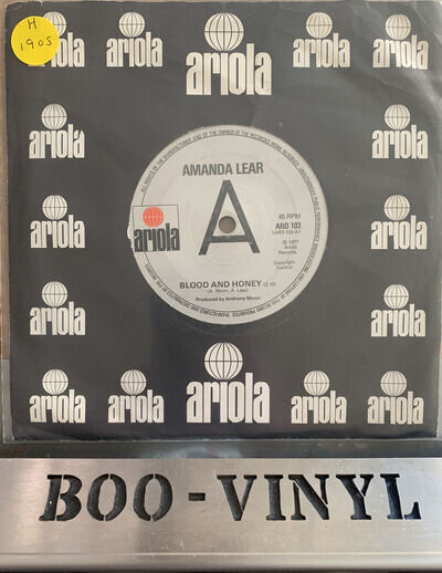 AMANDA LEAR RARE PROMO 7” VINYL RECORD BLOOD AND HONEY EX/EX CON