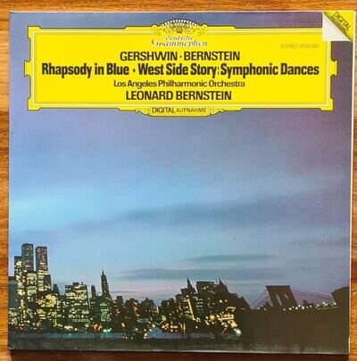 George Gershwin Bernstein 1983 Vinyl LP Rhapsody in Blue/West Side Story EX/EX