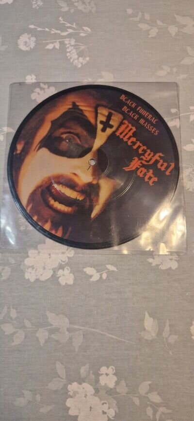 RARE MERCYFUL FATE , BLACK FUNERAL PICTURE DISC.