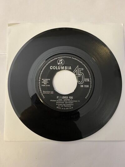 RICHARD ANTHONY-IF I LOVED YOU 7" VINYL SINGLE RECORD 1964!