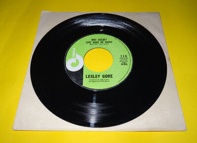 LESLEY GORE WHY DOESN'T LOVE MAKE ME HAPPY 7" 45 FOLK COUNTRY CREWE 338 1969 EX