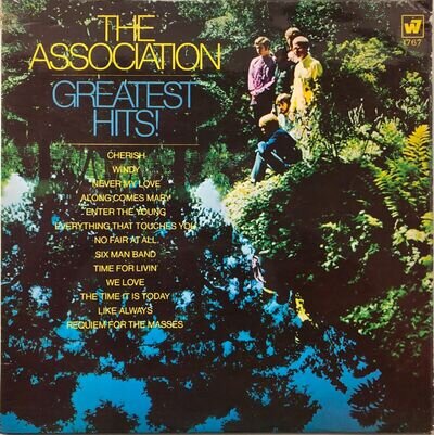 THE ASSOCIATION GREATEST HITS 1968 UK WARNER VINYL LP WS 1767 PSYCHE EX / EX