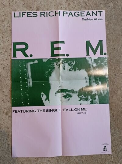 Original Rare R.E.M LIFES RICH PAGEANT promo poster 1986