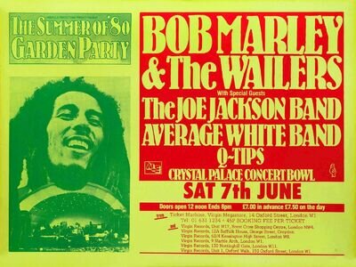 Bob Marley & The Wailers concert poster - see Description From Seller, below