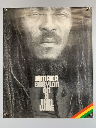 Rastafarian Poster Adrian Boot Vintage Promo Jamaica Babylon on a Wire 1977 #1