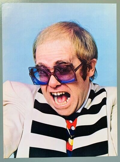 ELTON JOHN original 1976 POSTER ADVERT BLUE MOVES