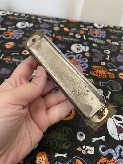 Vintage Marine Band Harmonica made by M. Hohner - key of G Used Has Age