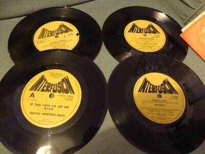 LOT OF 4 X INTERFUSION NZ LABEL 7"/SKYHOOKS/NEWTON-JOHN/SHERBET