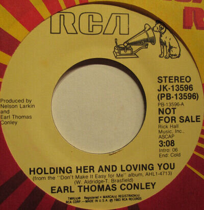 Earl Thomas Conley - Holding Her And Loving You - Used Vinyl - Promo - P8100z