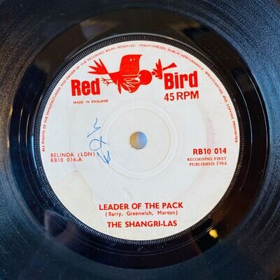 The Shangri-Las - Leader Of The Pack - Original Red Bird 1960s 7" Single Record