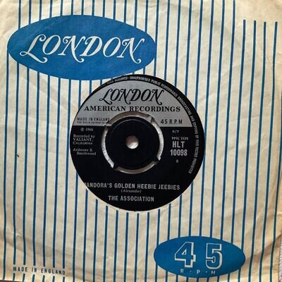 THE ASSOCIATION - ‘PANDORA’S GOLDEN HEEBIE JEEBIES’ LONDON 10098. 1966. CLEAN 45