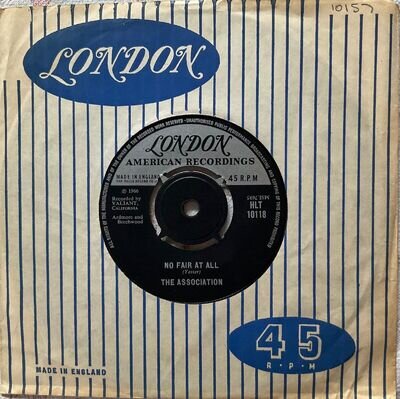 THE ASSOCIATION - ‘NO FAIR AT ALL’ / ‘LOOKING GLASS’ LONDON HLT 10118 ORIGINAL