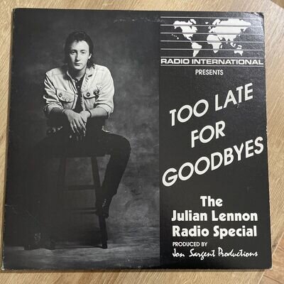 JULIAN LENNON DOUBLE LP ' TOO LATE FOR GOODBYES ' U.S. RADIO SPECIAL