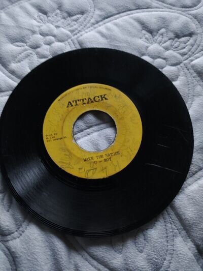 CANNON- TOMMY MCCOOK& BOBBY ELLIS.REGGAE VINYL 7"45RPM.ATTACK JA.GD+