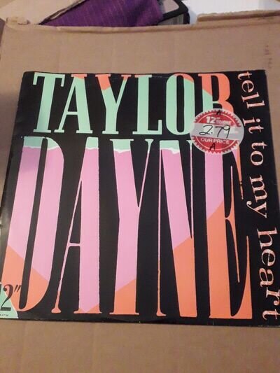 Taylor Dayne Tell It To My Heart 12" Vinyl Record 1988 609616R Arista 45 EX