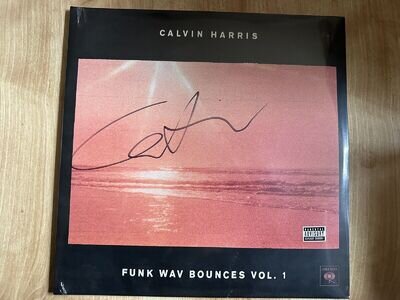 Calvin Harris signed Funk Wav Bounces vol 1 vinyl autograph LP sealed w Barcode