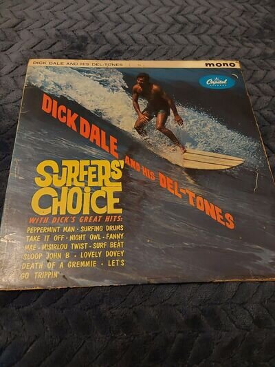 DICK DALE AND HIS DEL-TONES.SURFER'S CHOICE LP.CAPITOL.T1886.1963.UK.