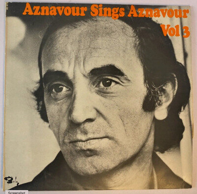 Aznavour Sings Aznavour Vol 3 Vinyl Record VG/VG+ Charles Aznavour