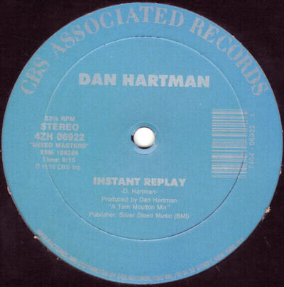 Dan Hartman - Instant Replay / Vertigo/Relight My Fire - Used Vinyl - S12170z