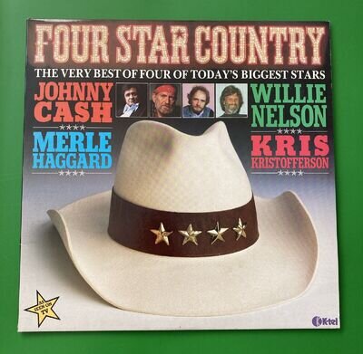 Willie Nelson Kris Kristofferson Merle Haggard Four Star Country 1984 UK Vinyl