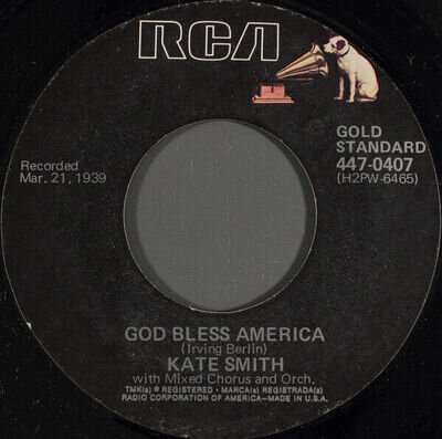 Kate Smith - God Bless America / Star Spangled Banner - Used Vinyl Re - P8100z