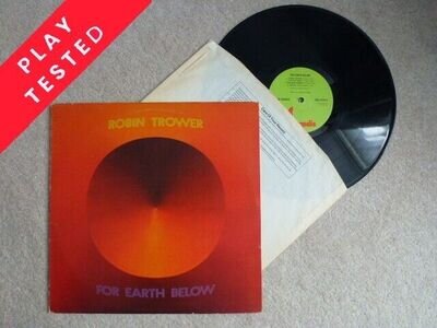 Robin Trower For Earth Below 1975 Vinyl CHRYSALIS Records CHR 1073