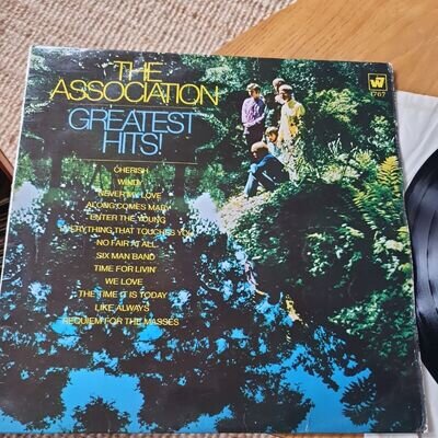 THE ASSOCIATION GREATEST HITS 1968 UK WARNER VINYL LP WS 1767 PSYCHE EX / EX