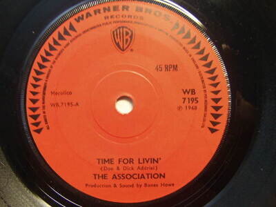 The Association – Time For Livin 1968 7” Warner Bros WB 7195