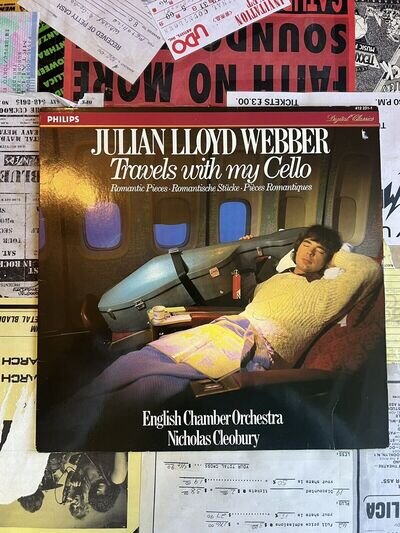 JULIAN LLOYD WEBBER - TRAVELS WITH MY CELLO - SIGNED LP - ORIGINAL PHILIPS VINYL