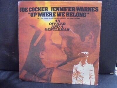 JOE COCKER & JENNIFER WARNES " UP WHERE WE BELONG " EX+ COND.IN PIC SL.