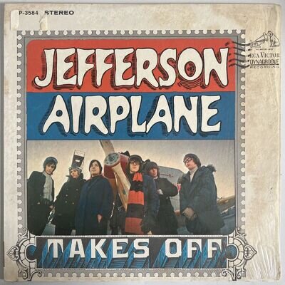 JEFFERSON AIRPLANE TAKES OFF VINYL LP RCA USA 1966 BLACK LABELS IN SHRINK EXC