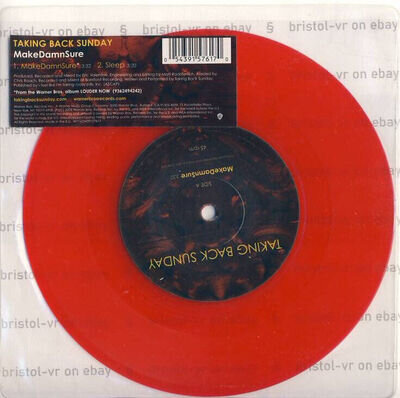 Taking Back Sunday - MakeDamnSure red vinyl 7” single W716