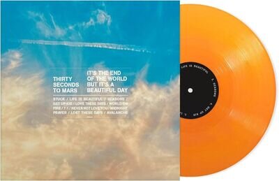 THIRTY SECONDS TO MARS ITS THE END OF THE WORLD LP ORANGE VINYL RECORD SEALED 30