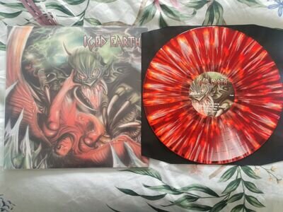 ICED EARTH ICED EARTH S/T 12"RED W BONE SPLATTER VINYL ALBUM NEW