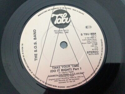 The S.O.S Band Take your time ( Do it right) promo 7 inch vinyl single record