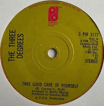 The Three Degrees - Take Good Care Of Yourself - 7” Vinyl Single