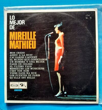 MIREILLE MATHIEU,Lo mejor de...Rare SPANISH LP Movieplay/Barclay.In french