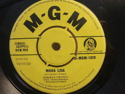 Conway Twitty – Mona Lisa 1959 7” MGM 1029