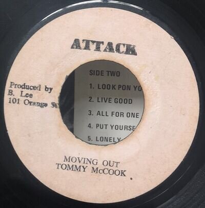 MOVING OUT / DANCE WITH ME - TOMMY McCOOK (Orig Ja 1975 ATTACK) "Bunny Lee" Prod